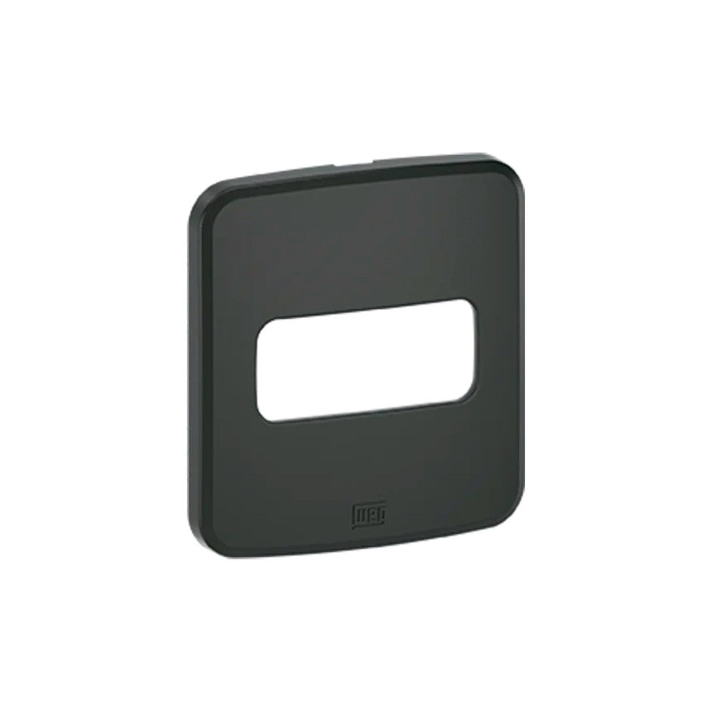Placa para Móveis Quadrada 1 Posto Preto Composé WEG