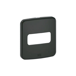 Placa para Móveis Quadrada 1 Posto Preto Composé WEG
