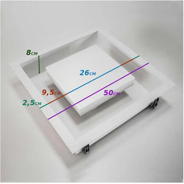 Plafon Intermac CLAT050 Embutir Sem Moldura 6 E27 Branco Texturizado