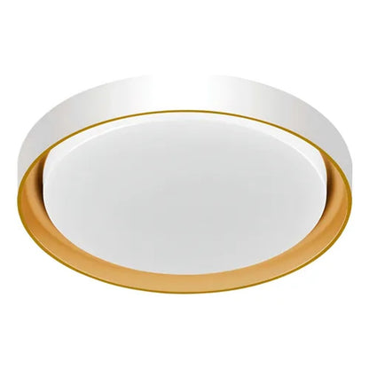 Plafon LED Hevvy Redondo 30W 3 Temperaturas 41 cm Siena Branco e Dourado