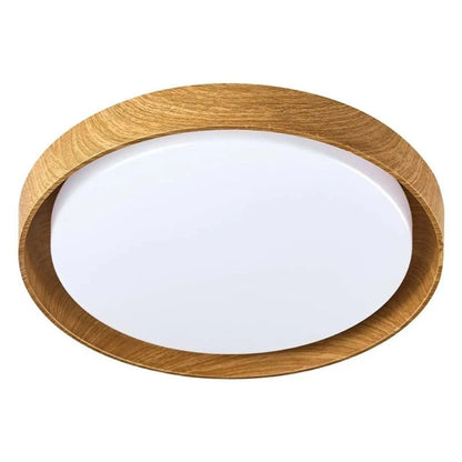 Plafon LED Hevvy Redondo 30W 3 Temperaturas 41cm Siena Cerejeira
