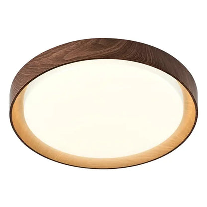 Plafon LED Hevvy Redondo 30W 3 Temperaturas 41cm Siena Imbuia