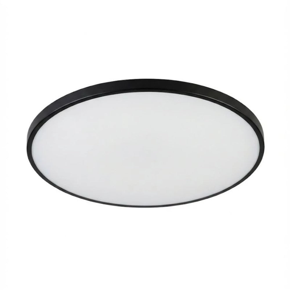 Plafon LED Hevvy Redondo 31W 3 Temperaturas 37cm Verona Preto