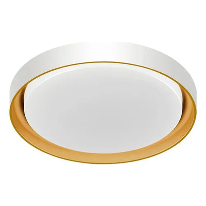 Plafon LED Hevvy Redondo 48W 3 Temperaturas 51cm Siena Branco e Dourado