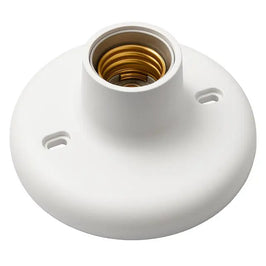 Plafon Teto E-27 Branco Receptáculo Porcelana Lalux