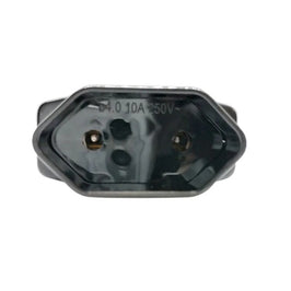 Plug Fêmea 2 Polos 10A 180º 250V Preto 826 WEG