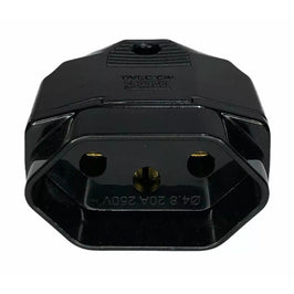 Plug Fêmea 2P T 20A 180º 250V Preto 939 WEG