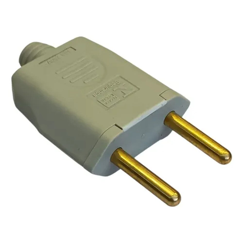 Plug Macho 2 Pinos 10A 90º 250V Cinza 714 WEG