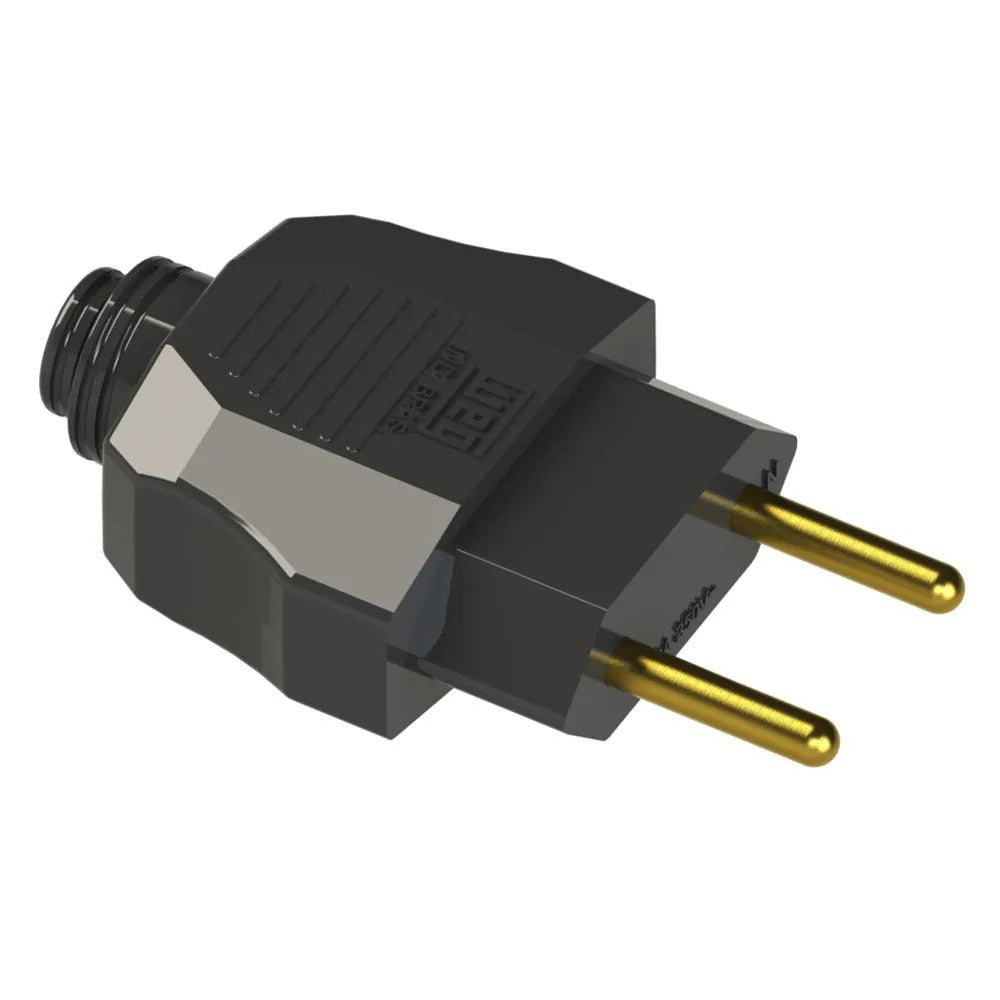 Plug Macho 2 Polos 10A 180º 250V Preto 600 WEG