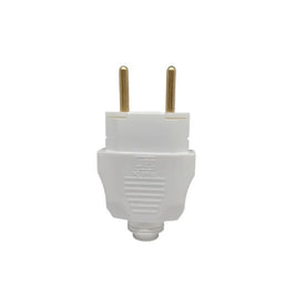 Plug Macho 2 Polos 10A 180 Graus 250V Branco 605 WEG