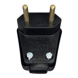 Plug Macho 2P 10A 90º 250V Preto WEG 712
