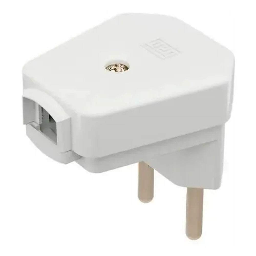 Plug Macho 2P 20A 90º 250V Branco 716 WEG