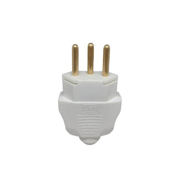 Plug Macho 2P T 10A 180º 250V BR615 Branco WEG