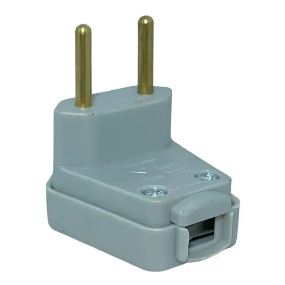 Plug Macho 2P T 10A 90º 250V Cinza 752 WEG