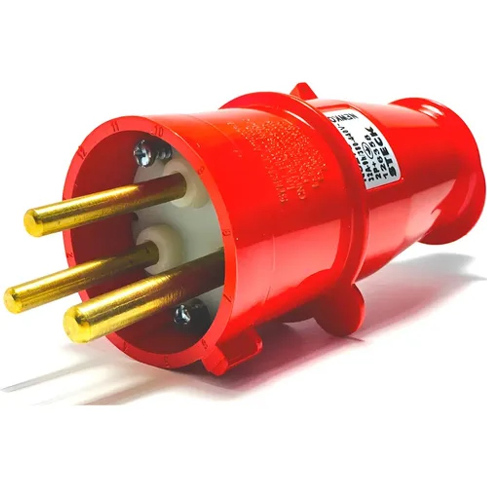 Plugue Macho Newkon 2P T 32A 440V 9H N3279 Steck