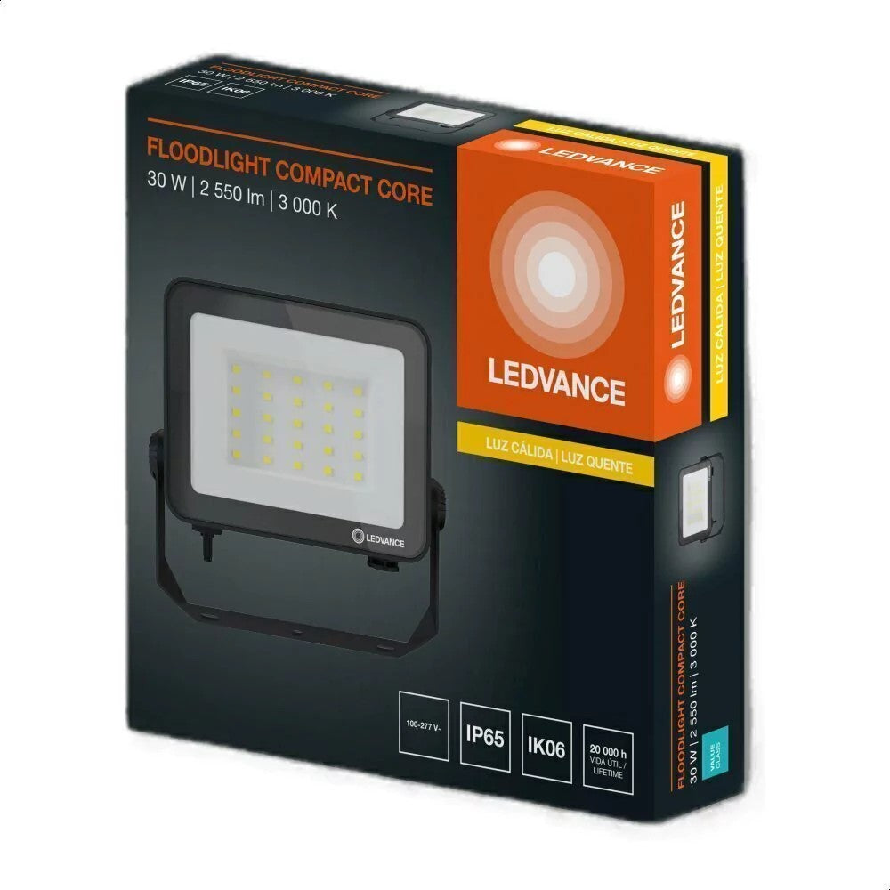 Projetor LED 30W 3000K Preto Ledvance
