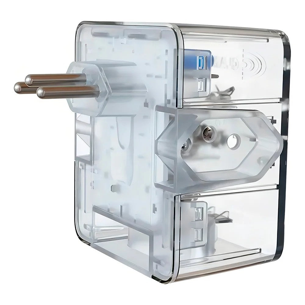 Protetor iClamper 3 Tomadas Energia LCF Transparente