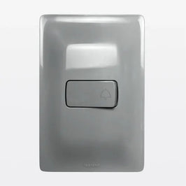 Pulsador Campainha 2A com Placa Cinza 680109CZ Zeffia Legrand