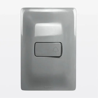 Pulsador Campainha 2A com Placa Cinza 680109CZ Zeffia Legrand