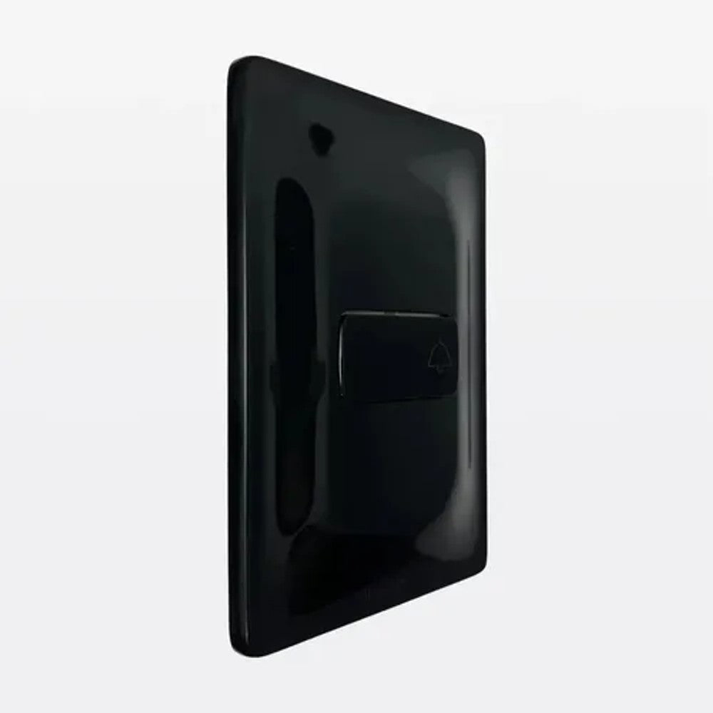 Pulsador Campainha 2A com Placa Preto 680109PT Zeffia Legrand