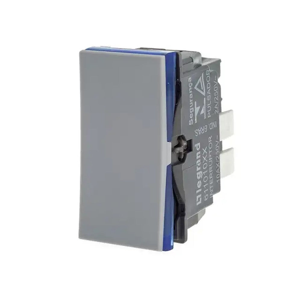 Pulsador Minut Módulo 2A Basculante Automático Cinza 611013CZ Plus+ Legrand