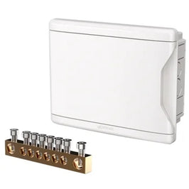 Quadro de Distribuição de Embutir PVC 6/8 Disjuntores com Barramento Branco Krona