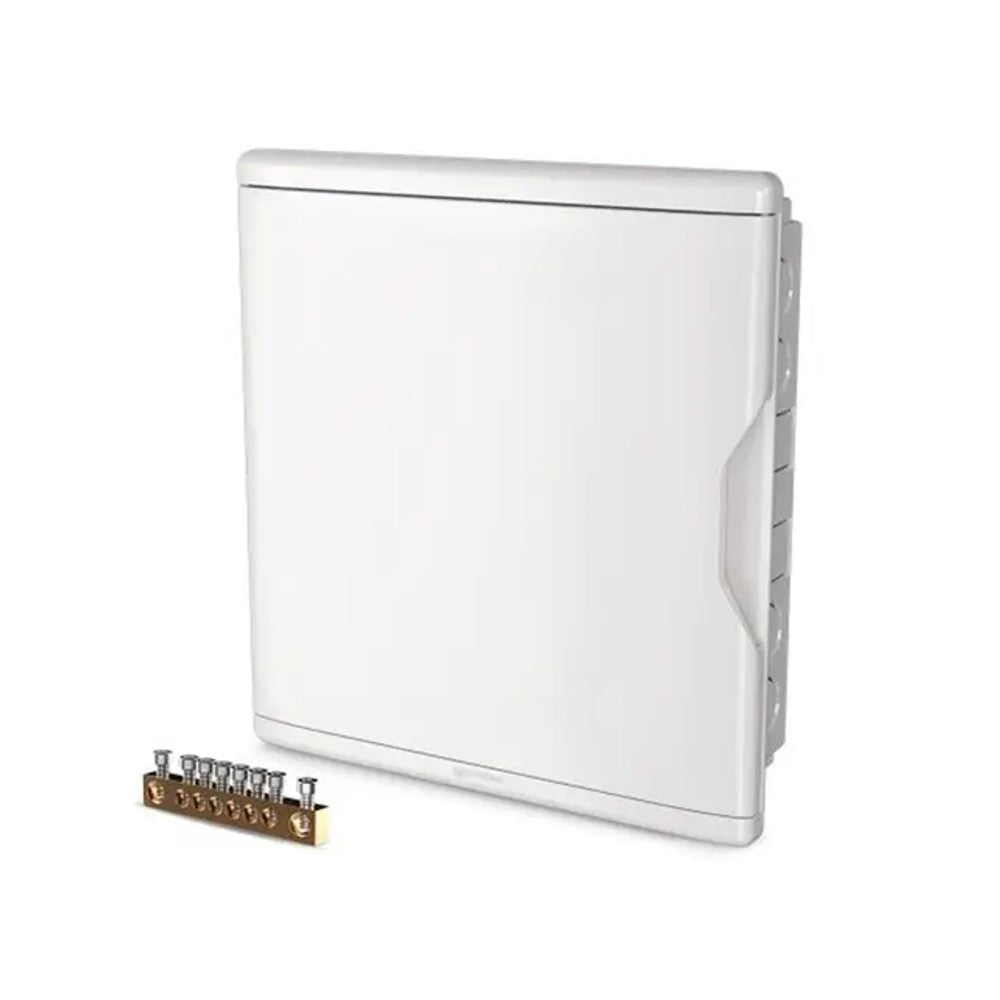 Quadro de Embutir PVC 18/24 Disjuntores com Barramento Branco Krona