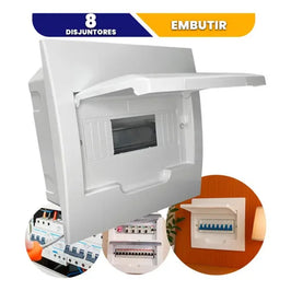 Quadro de Embutir PVC 6/8 Disjuntores DIN Branco Mondiale
