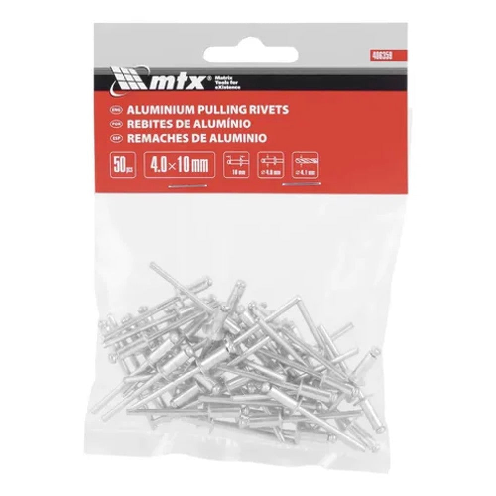 REBITE DE REPUXO 4,8 X 10MM COM 50 PEÇAS