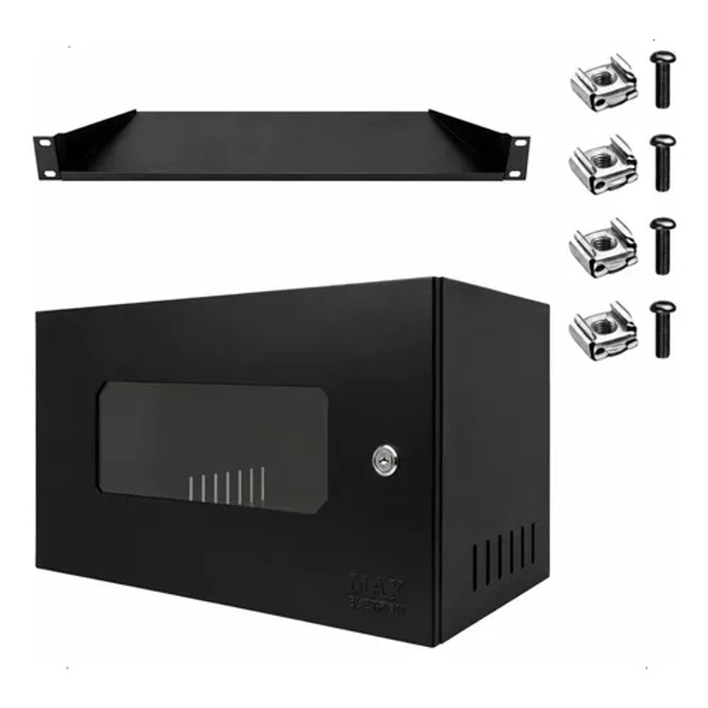 Rack Mini Porta Acrílico 5U x 470mm 19 Polegadas Maxmetal