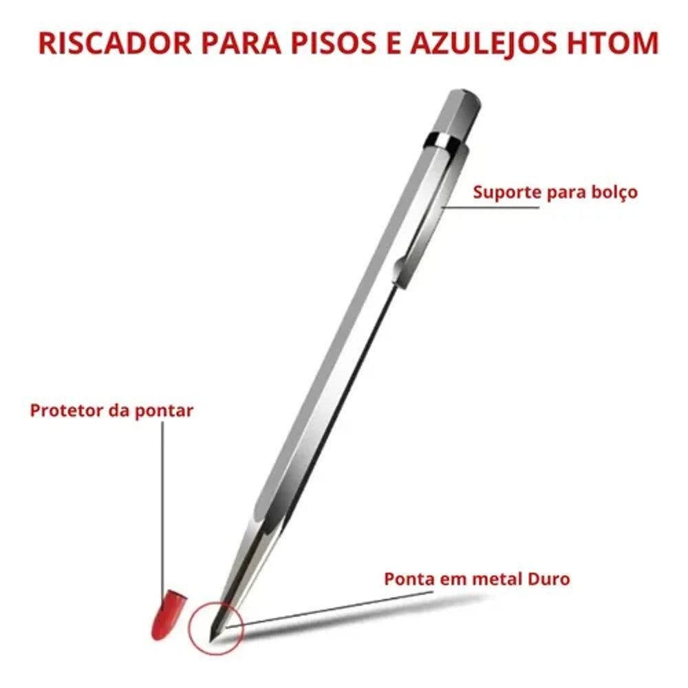 Riscador com Ponta Metal Duro 145mm 41214 HTOM
