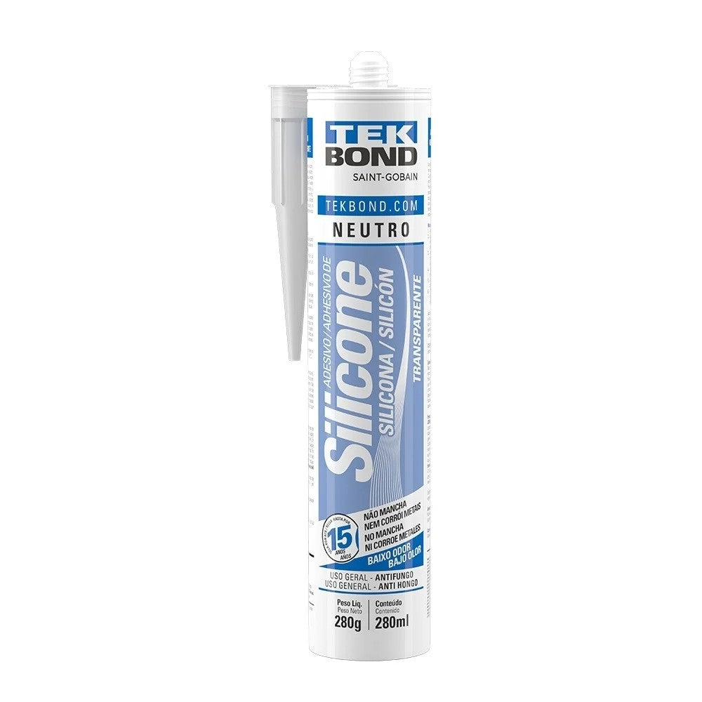 SILICONE NEUTRO 280 GRAMAS INCOLOR TEKBOND