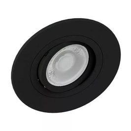 SPOT ABS EMBUTIR REDONDO PRETO SAVE ENERGY GU10 BIVOLT 50W 90MM 10CM AJUSTÁVEL