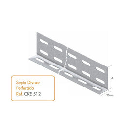 Septo Divisor Perfurado 100mm Chapa 24 para Eletrocalha