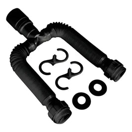 Sifão Extensível Duplo 1.1/4 x 1.1/2 710mm Preto Krona