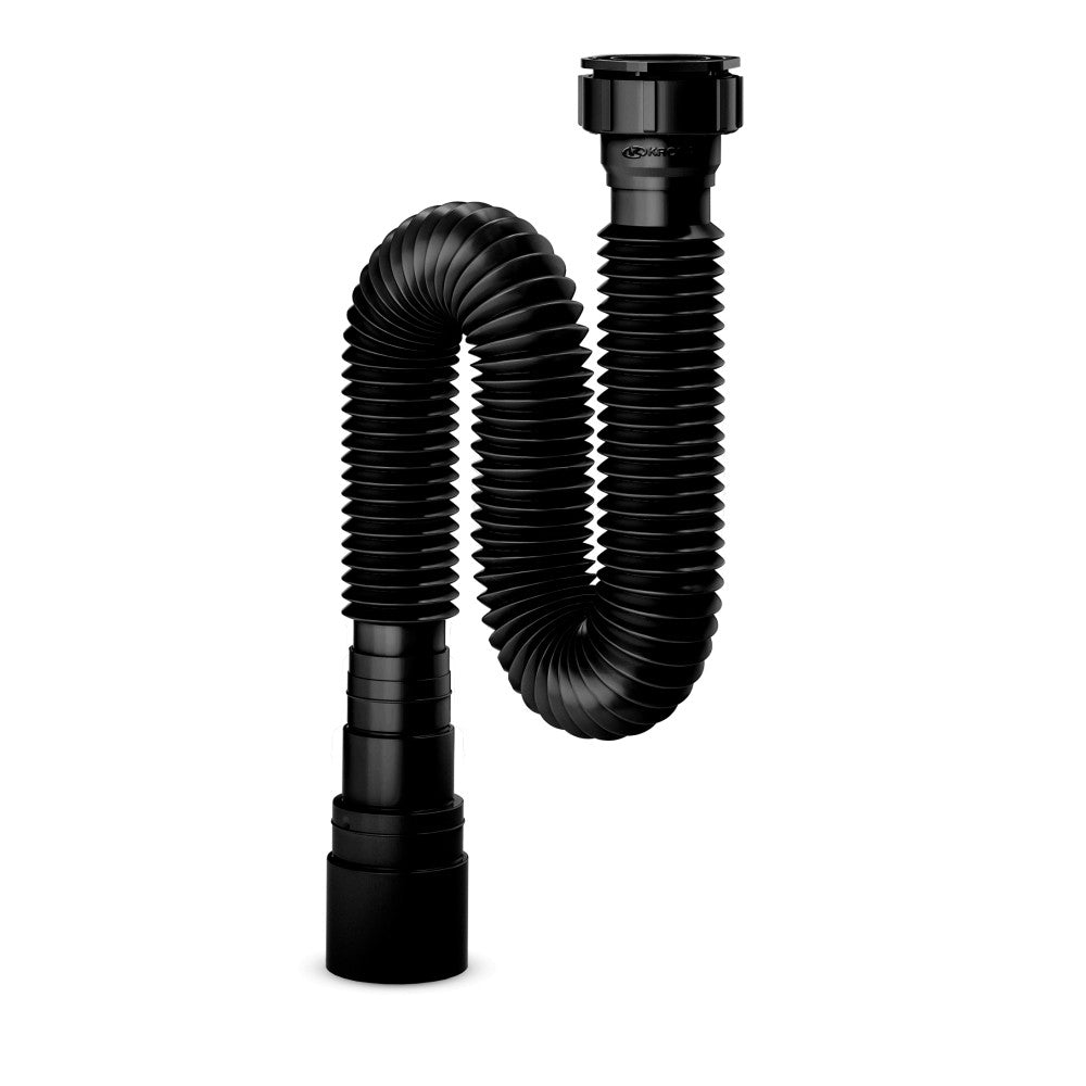 Sifão Extensível Simples 1.1/4 x 1.1/2 730mm Preto Krona