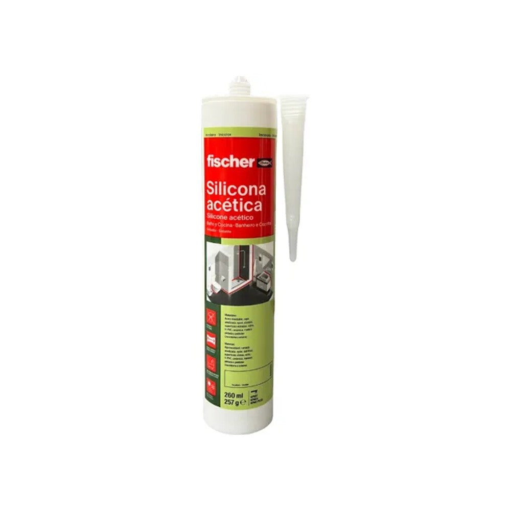 Silicone Acético 260ml Incolor Fischer