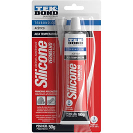 Silicone Alta Temperatura 50gr Vermelho Tekbond