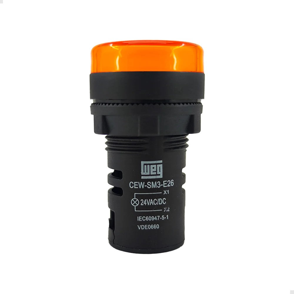 Sinaleiro LED 22mm 24V Amarelo CEWSM3E26 WEG