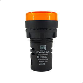 Sinaleiro LED 22mm 24V Amarelo CEWSM3E26 WEG