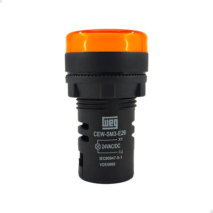 Sinaleiro LED 22mm 24V Amarelo CEWSM3E26 WEG