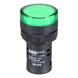 Sinaleiro LED Redondo 22mm 127V Verde SN-D5 MarGirius