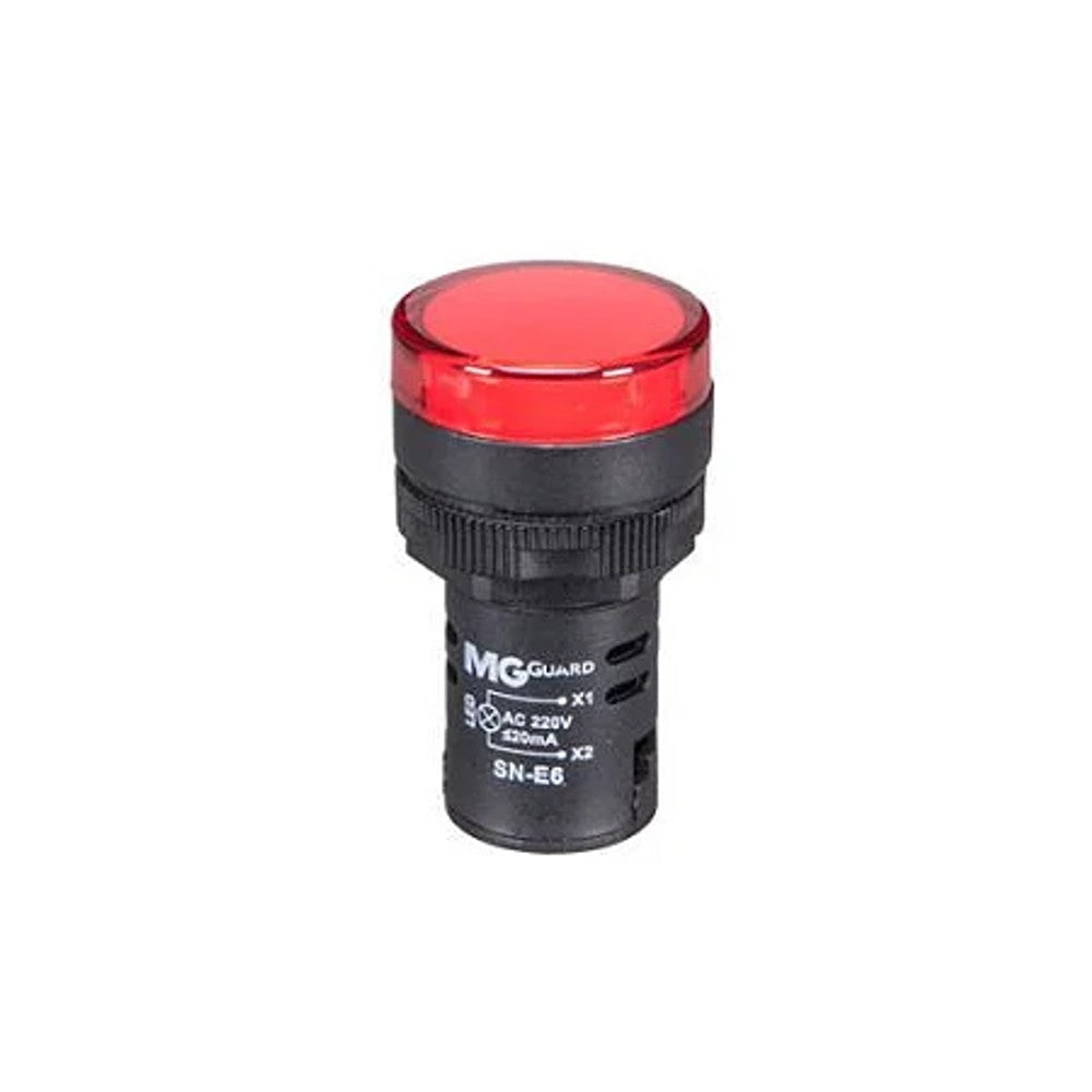 Sinaleiro LED Redondo 22mm 127V Vermelho SN-E5 MarGirius