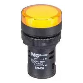 Sinaleiro LED Redondo 22mm 220V Amarelo SN-C6 MarGirius