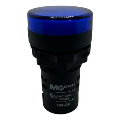 Sinaleiro LED Redondo 22mm 220V Azul Mar-Girius SN-A6