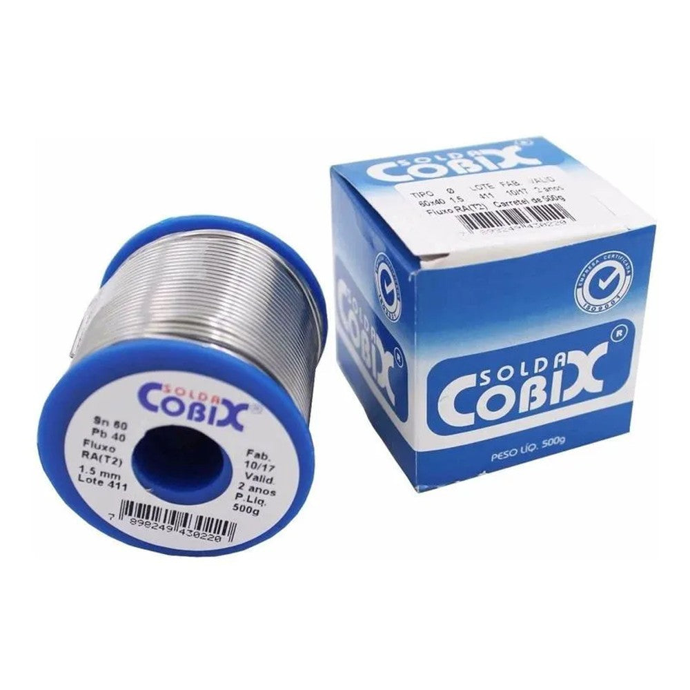 Solda Carretel 60x40 1,5mm com 500g Cobix