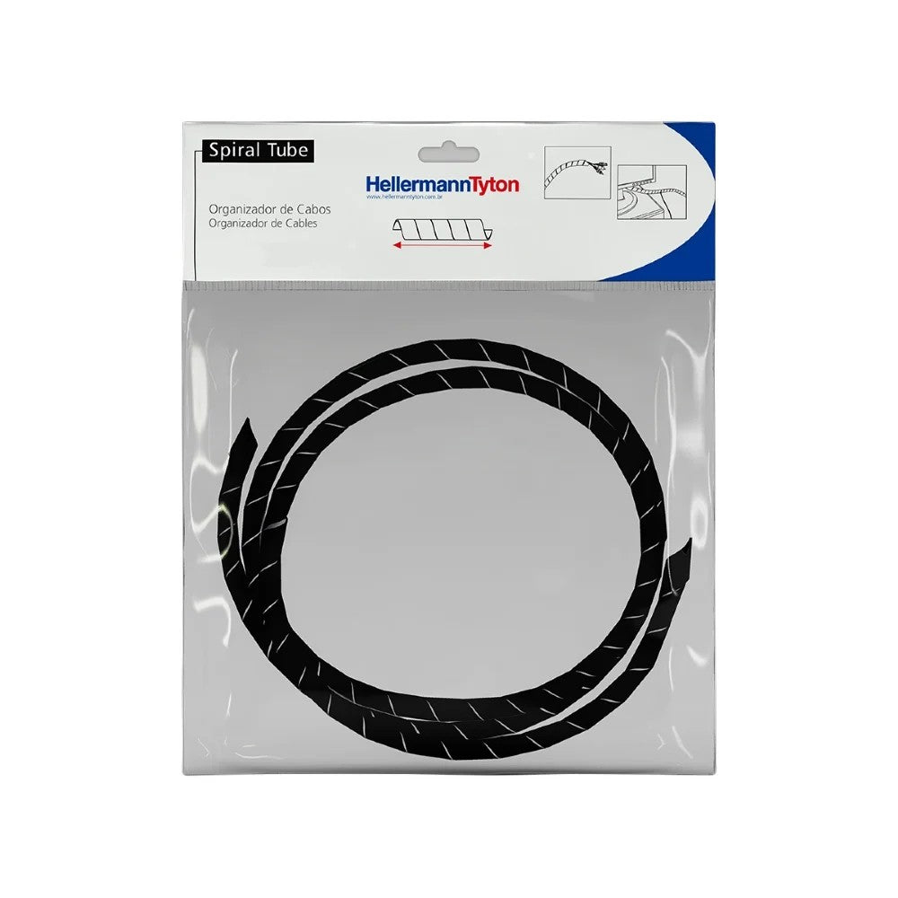 Spiral Tube 1/2 Preto 2 metros Hellermann