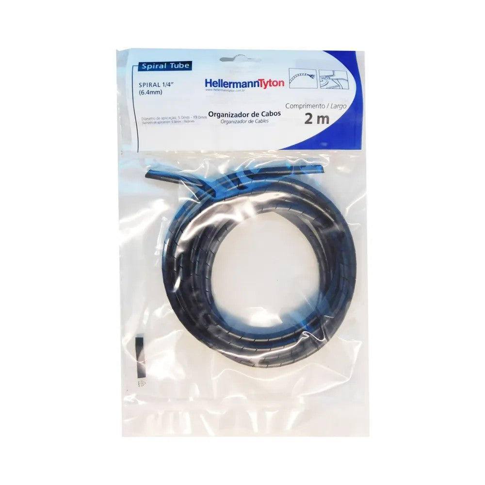 Spiral Tube 3/4 Preto 2m Hellermann