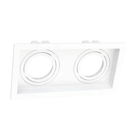 Spot ABS Embutir Duplo AR70 Branco Recuado Save Energy