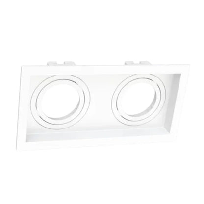 Spot ABS Embutir Duplo AR70 Branco Recuado Save Energy
